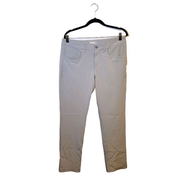 Tasc Men's Light Grey Tailored Athletic Trouser Pants Size 33x32